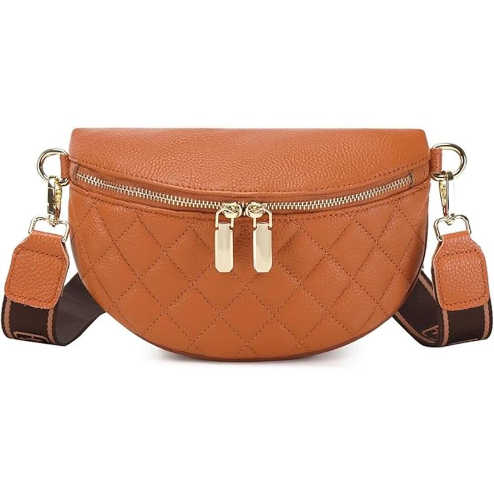 Quilted Faux Leather Belt Bag Crossbody or Waist Pack  For $15